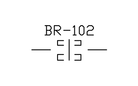 符号 Bearing, thrust type 的预览，块名 PPD_P080_BEARING_THRUST