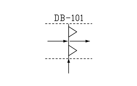 符号 Duct burner, afterburner 的预览，块名 PPD_X6930_DUCT_BURNER