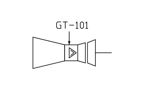 符号 Gas turbine, free power turbine 的预览，块名 PPD_X7011_GAS_TURBINE_FREE