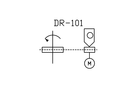 符号 Chain drive, motor and sensor 的预览，块名 PPD_X7150_CHAIN_DRIVE_MOTOR