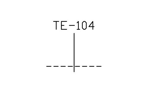 符号 Temperature measurement in line or duct 的预览，块名 PPD_X7230_TEMP_IN_LINE