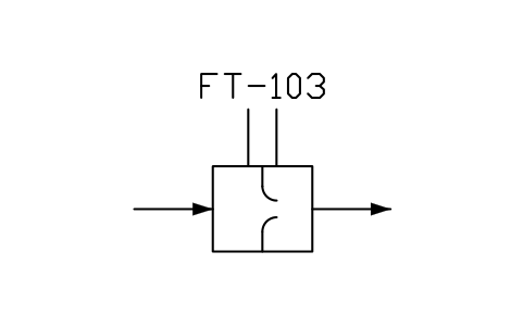 符号 Flow nozzle 的预览，块名 PPD_X7273_FLOW_NOZZLE