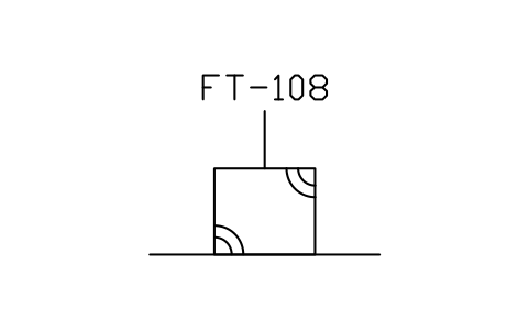 符号 Ultrasonic flow meter, clamp-on 的预览，块名 PPD_X7278_ULTRASONIC_CLAMP