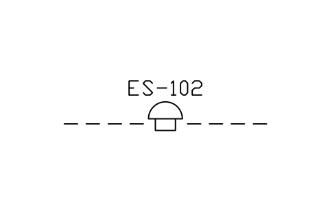 符号 Emergency wire stop along conveyor 的预览，块名 PPD_X7284_EMERGENCY_WIRE_STOP