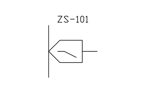 符号 Limit switch, mechanical type 的预览，块名 PPD_X7290_LIMIT_SWITCH_MECH