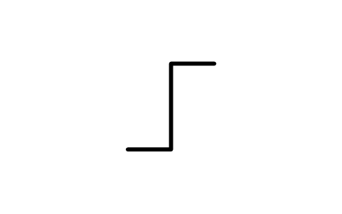 符号 Positive-going step 的预览，块名 ISX_231_POSITIVE_GOING_STEP