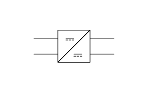 符号 DC to DC converter 的预览，块名 ISX_X111_DC_DC_CONVERTER
