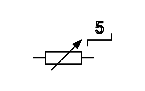 符号 Resistor, five steps 的预览，块名 ISX_X202_RESISTOR_FIVE_STEPS