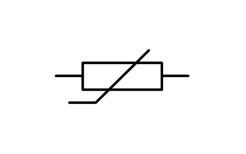 符号 Resistor, non-linear variable 的预览，块名 ISX_X206_RESISTOR_NON_LINEAR_VARIABLE