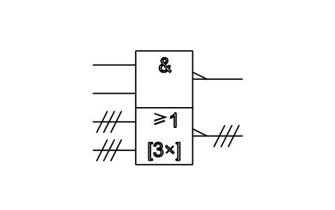 符号 AND and three OR elements 的预览，块名 ISX_X348_AND_THREE_OR_ELEMENTS