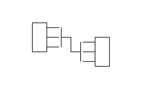 符号 Three connections, same sequence 的预览，块名 ISX_X603_THREE_CONNECTIONS_SAME_SEQUENC