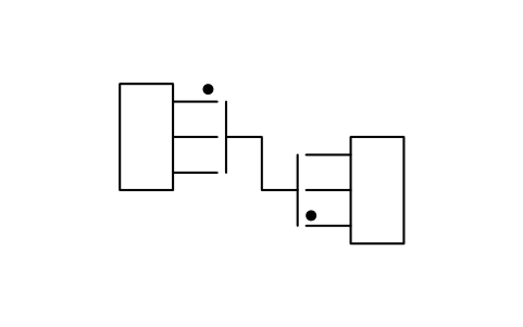 符号 Three connections, reversed 的预览，块名 ISX_X604_THREE_CONNECTIONS_REVERSED