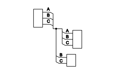 符号 Connections between components 的预览，块名 ISX_X606_CONNECTIONS_BETWEEN_COMPONENTS