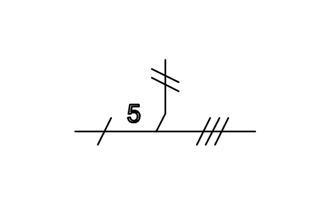 符号 Bundle branching 5, 2, 3 的预览，块名 ISX_X607_BUNDLE_BRANCHING_5_2_3