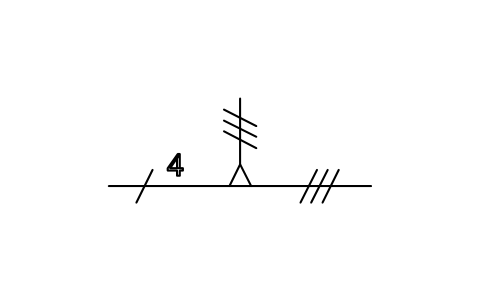 符号 Bundle branching 4, 3, 3 的预览，块名 ISX_X608_BUNDLE_BRANCHING_4_3_3