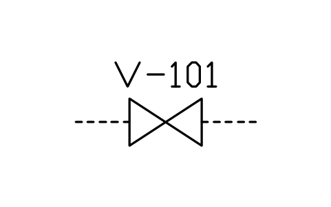 符号 Two-way valve 的预览，块名 ISX_2101_TWO_WAY_VALVE