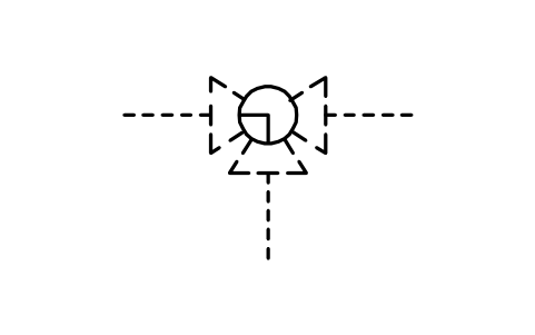 符号 L-bore in three-or four-way valve 的预览，块名 ISX_2113_L_BORE_THREE_OR_FOUR_WAY_VALVE