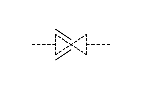 符号 Reduced bore 的预览，块名 ISX_2130_REDUCED_BORE
