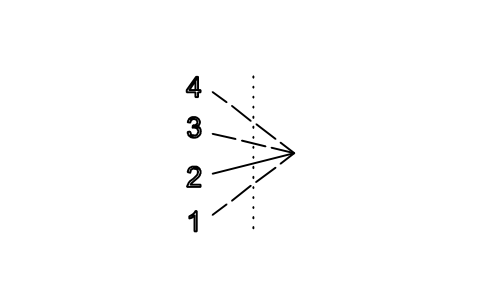 符号 Four positions, clockwise 的预览，块名 ISX_701_FOUR_POSITIONS_CLOCKWISE
