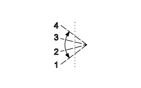 符号 Four positions, turning 的预览，块名 ISX_702_FOUR_POSITIONS_TURNING