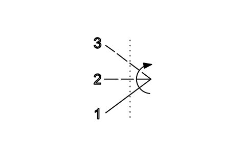 符号 Three positions, turning 的预览，块名 ISX_703_THREE_POSITIONS_TURNING