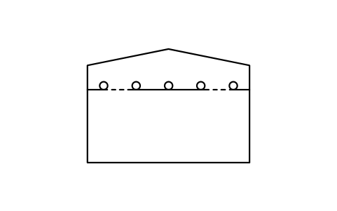 符号 Roof tank with floating balls 的预览，块名 ISX_X2067_ROOF_TANK_FLOATING_BALLS
