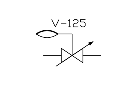 符号 Float-operated control valve 的预览，块名 ISX_X2134_FLOAT_OPERATED_CONTROL_VALVE