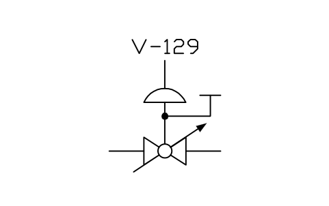 符号 Ball control valve, diaphragm 的预览，块名 ISX_X2138_BALL_CONTROL_VALVE_DIAPHRAGM