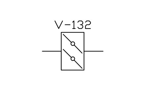 符号 Multi-leaf damper 的预览，块名 ISX_X2151_MULTI_LEAF_DAMPER