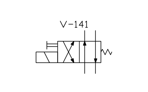 符号 Directional valve, manual or electric 的预览，块名 ISX_X2166_DIRECTIONAL_VALVE_MANUAL_OR_EL