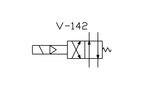 符号 Directional valve, electropneumatic 的预览，块名 ISX_X2167_DIRECTIONAL_VALVE_ELECTROPNEUM
