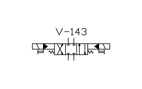 符号 Directional valve, electrohydraulic 的预览，块名 ISX_X2168_DIRECTIONAL_VALVE_ELECTROHYDRA