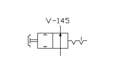 符号 Directional valve, restricted access 的预览，块名 ISX_X2170_DIRECTIONAL_VALVE_RESTRICTED_A