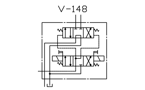 符号 Pilot valve, release, detailed 的预览，块名 ISX_X2173_PILOT_VALVE_RELEASE_DETAILED