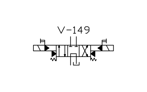 符号 Pilot valve, release, simple 的预览，块名 ISX_X2174_PILOT_VALVE_RELEASE_SIMPLE