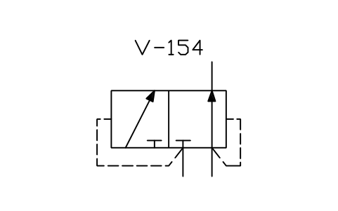 符号 Directional valve, 3 ports, 2 pos. 的预览，块名 ISX_X2179_DIRECTIONAL_VALVE_3_PORTS_2_PO