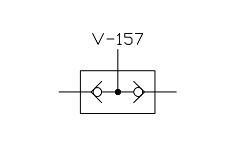 符号 Directional valve, simplified form 的预览，块名 ISX_X2182_DIRECTIONAL_VALVE_SIMPLIFIED_F