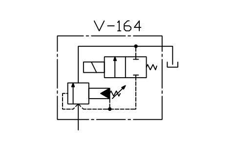 符号 Electrohydraulic relief, detailed 的预览，块名 ISX_X2196_ELECTROHYDRAULIC_RELIEF_DETAIL