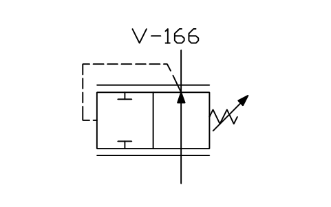 符号 Pressure reducing valve, detailed 的预览，块名 ISX_X2198_PRESSURE_REDUCING_VALVE_DETAIL