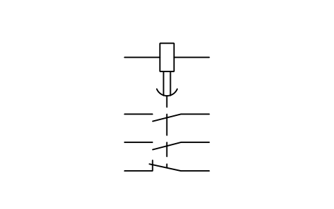 符号 Relay, delayed operation 的预览，块名 ISX_X654_RELAY_DELAYED_OPERATION
