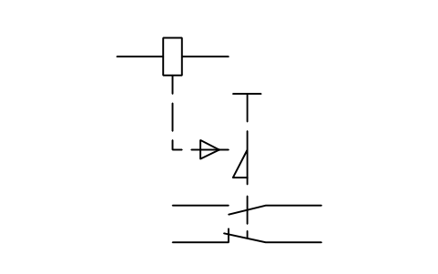 符号 Switch, electric latch release 的预览，块名 ISX_X658_SWITCH_ELECTRIC_LATCH_RELEASE