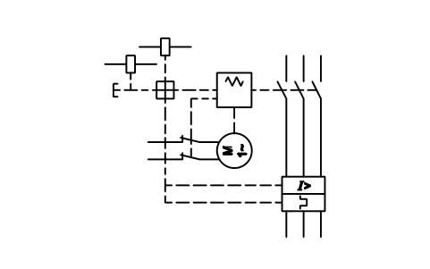 符号 Three-pole switching device 的预览，块名 ISX_X659_THREE_POLE_SWITCHING_DEVICE