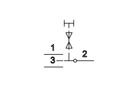 符号 Switch, three positions, push-pull 的预览，块名 ISX_X683_SWITCH_THREE_POSITIONS_PUSH_PU