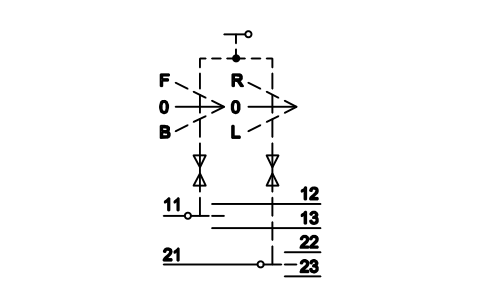 符号 Lever switch, four directions 的预览，块名 ISX_X684_LEVER_SWITCH_FOUR_DIRECTIONS