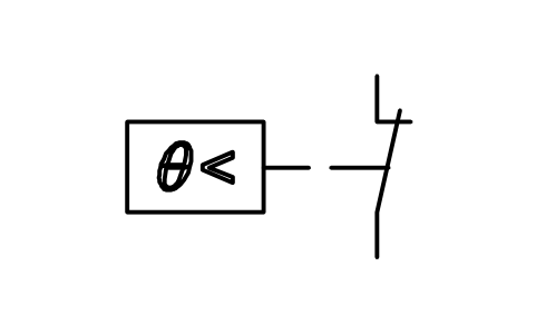 符号 Temperature pilot switch, below 的预览，块名 ISX_X717_TEMPERATURE_PILOT_SWITCH_BELOW