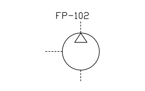 符号 Pneumatic pump, compressor 的预览，块名 ISX_2402_PNEUMATIC_PUMP_COMPRESSOR