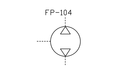符号 Pneumatic pump, reversible flow 的预览，块名 ISX_2404_PNEUMATIC_PUMP_REVERSIBLE_FLOW
