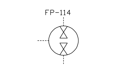 符号 Pneumatic pump/motor, reversible 的预览，块名 ISX_2414_PNEUMATIC_PUMP_MOTOR_REVERSIBL
