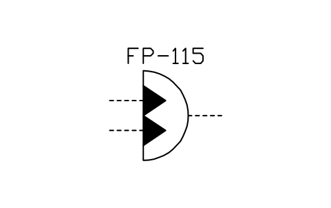 符号 Hydraulic semi-rotary motor 的预览，块名 ISX_2415_HYDRAULIC_SEMI_ROTARY_MOTOR