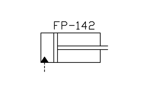 符号 Hydraulic extension cylinder 的预览，块名 ISX_2441_HYDRAULIC_EXTENSION_CYLINDER